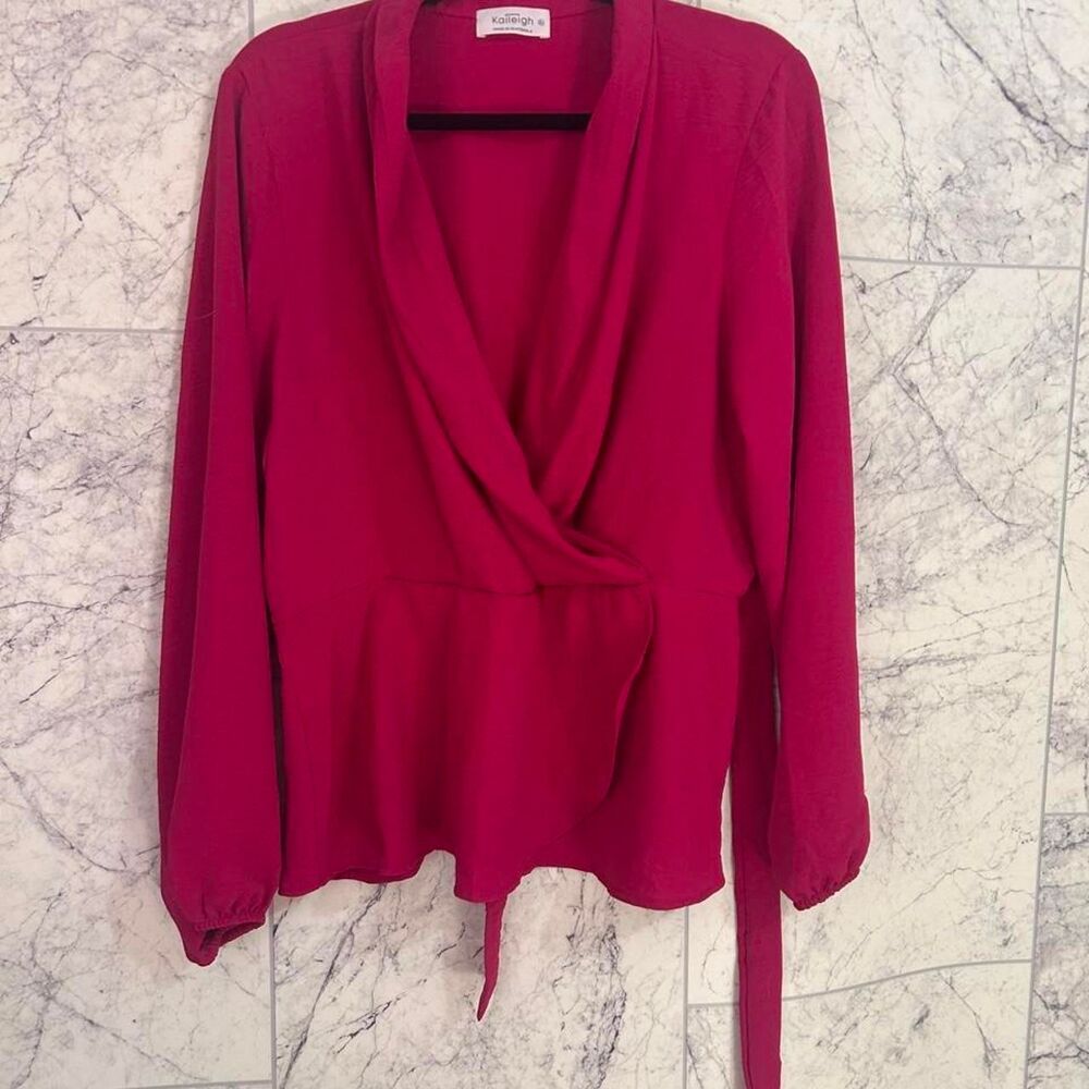 Women's Pink and Red Blouse